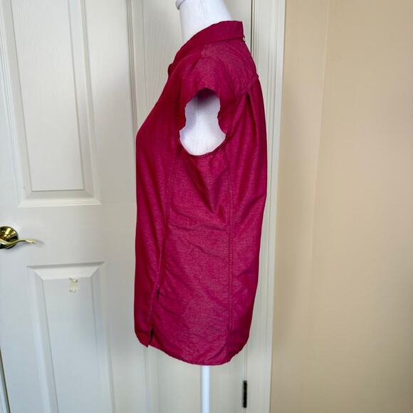 Ex-Offico Travel Hiking Shirt Small Raspberry Pink Short Sleeve Breathable - Picture 7 of 8